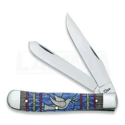 Case Cutlery Trapper Stained Glass Dove Folding Knife 38715