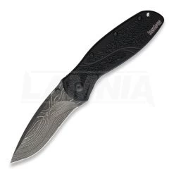 Kershaw Blur A/O Damascus Folding Knife, Black 1670BLKDAM