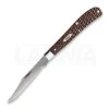 Case Cutlery Slimline Trapper Brown Delrin Pocket Knife 135 -Outdoor Knives & Gear 60177 CA135 01