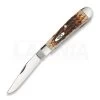 Case Cutlery Trapper Amber Bone Pocket Knife 164 -Outdoor Knives & Gear 60191 CA164 01