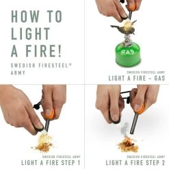 Light My Fire FireSteel BIO Army Rustyorange Fire Starter -Outdoor Knives & Gear 72229 LMF2111010310 03